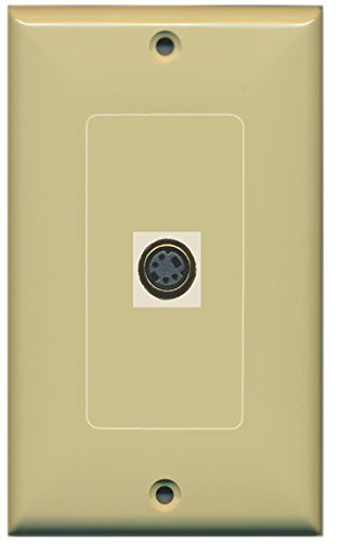 RiteAV Svideo (Ivory) Wall Plate 1 Gang Decorative Ivory