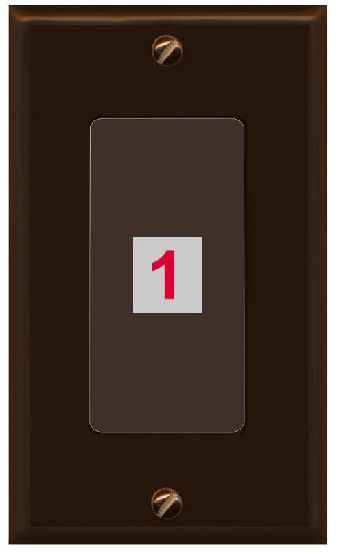 RiteAV Custom Wall Plate 1 Port - 1 Gang [Brown/Brown]