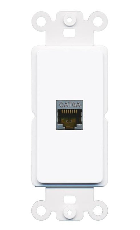 RiteAV 1 Port Cat6A Wall Plate - Rocker [White/White]