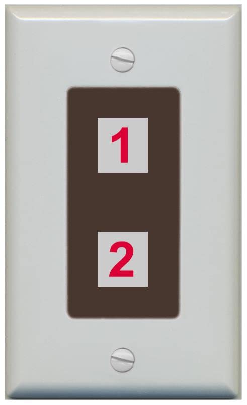 RiteAV Custom Wall Plate 2 Port - 1 Gang [Gray/Brown]