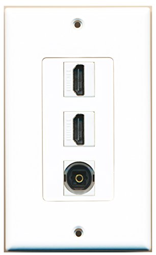 RiteAV 2 Port HDMI 1 Port Toslink Wall Plate OVERSIZED
