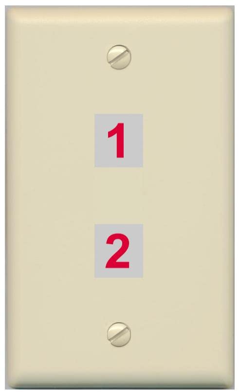 RiteAV Custom Wall Plate 2 Port - Flat [Ivory/Ivory]