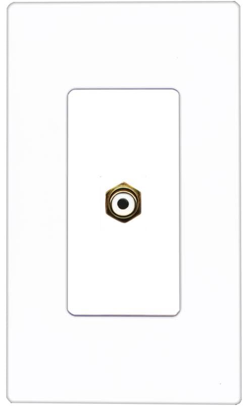 RiteAV RCA-WHITE Wall Plate Screwless [White]