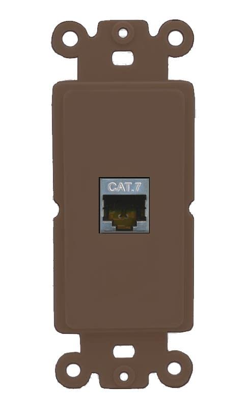 RiteAV CAT7 Wall Plate Rocker Module [Brown]