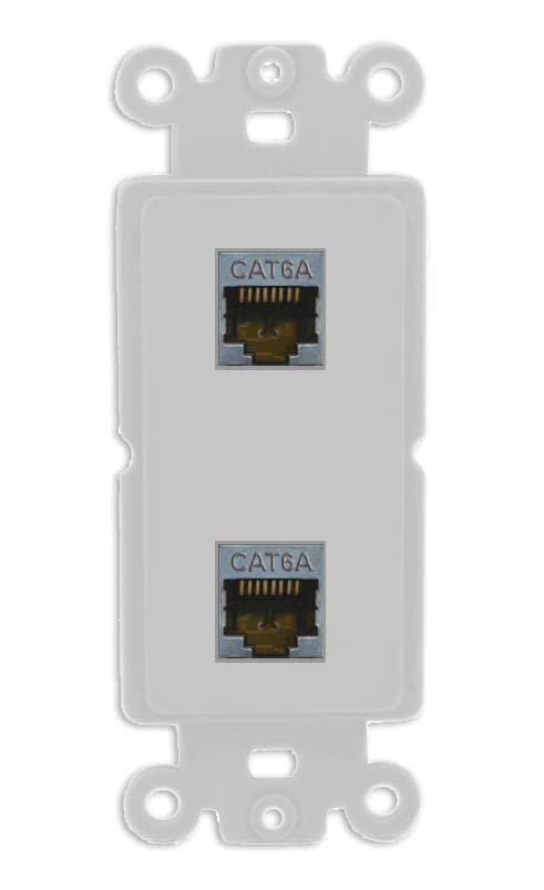 RiteAV 2 Port Cat6A Wall Plate - Rocker [Gray/Gray]