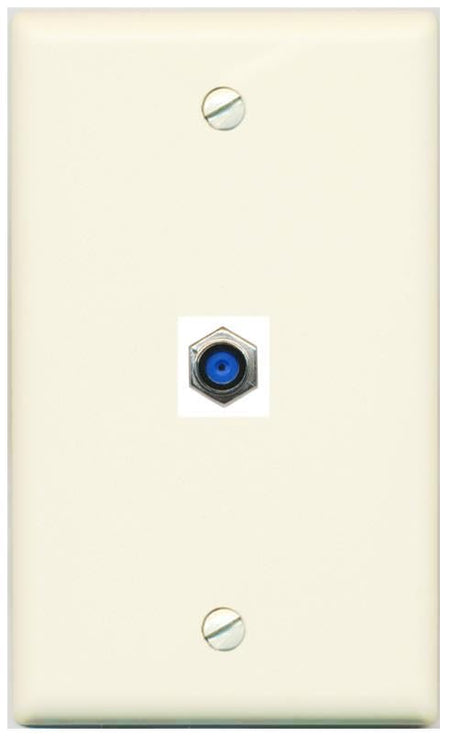 RiteAV F81 Wall Plate Flat/Solid [Light-almond]