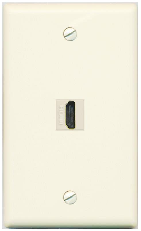 RiteAV HDMI Wall Plate Flat/Solid [Light-almond]