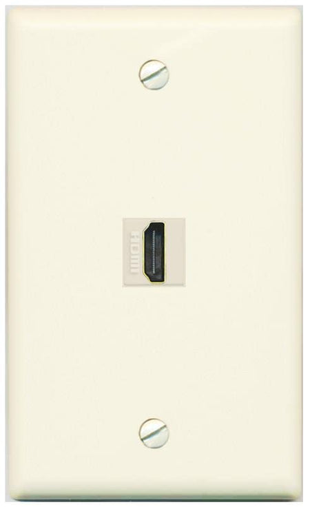 RiteAV HDMI Wall Plate Flat/Solid [Light-almond]