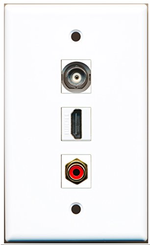 RiteAV - 1 Port HDMI 1 RCA Red 1 BNC Wall Plate