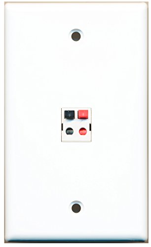 RiteAV - 1 Port Speaker Wall Plate - White