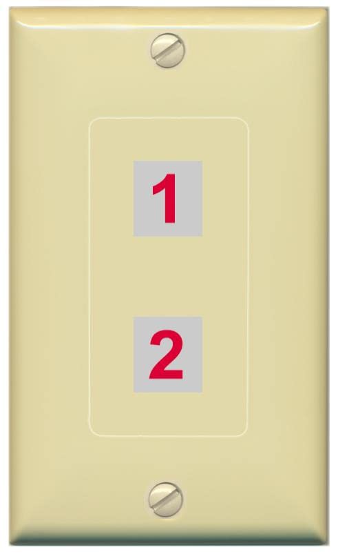 RiteAV Custom Wall Plate 2 Port - 1 Gang [Ivory/Ivory]