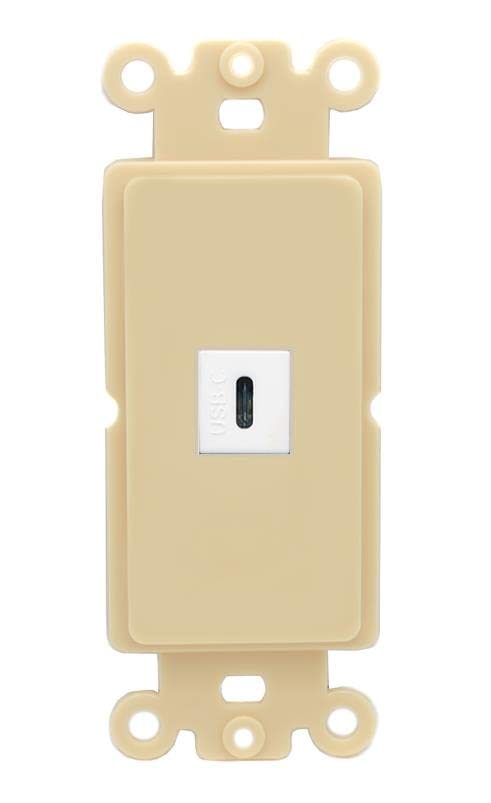 RiteAV USBC Wall Plate - Rocker [Ivory/Ivory]