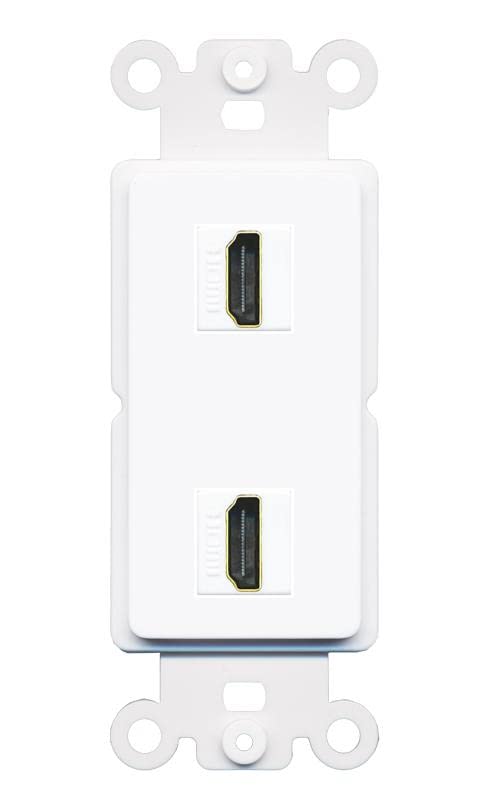 RiteAV HDMI Wall Plate 2 Port - Rocker [White/White]