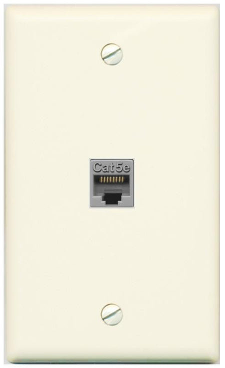 RiteAV CAT5E-GRAY Wall Plate Flat/Solid [Light-almond]