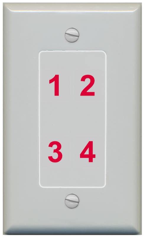 RiteAV Custom 4 Port Custom Wall Plate - 1 Gang [Gray/Gray]