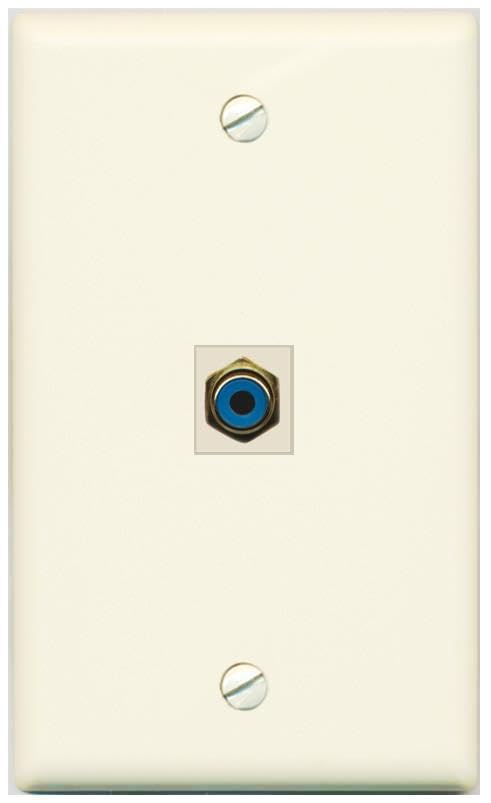 RiteAV RCA-BLUE Wall Plate Flat/Solid [Light-almond]