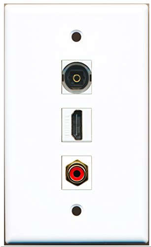 RiteAV - 1 Port HDMI 1 RCA Red 1 Toslink Wall Plate