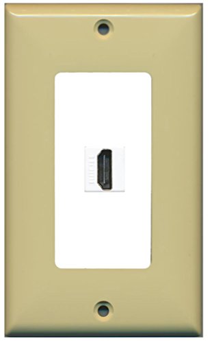 RiteAV HDMI Wall Plate 1 Port - 1 Gang [Ivory/White]