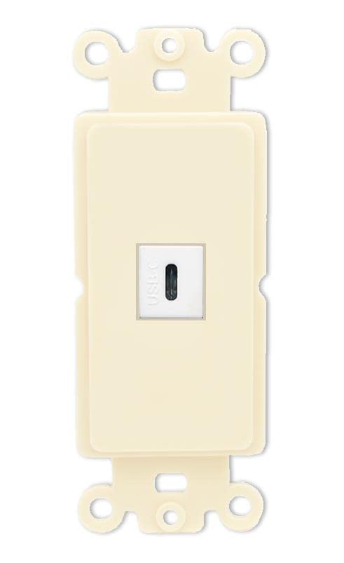 RiteAV USBC Wall Plate - Rocker [Light-Almond]