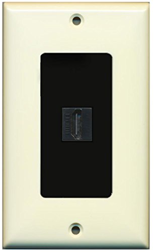 RiteAV HDMI Wall Plate 1 Port - 1 Gang [Light-Almond/Black]