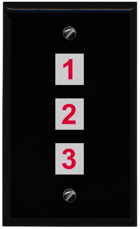 RiteAV Custom Wall Plate 3 Port - Flat [Black/Black]