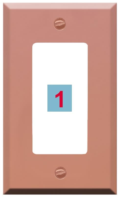 RiteAV Custom Wall Plate 1 Port - 1 Gang Decorative [Rose Gold/White]