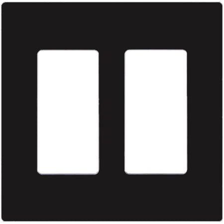 Double Decorator Switch Cover Screwless Wall Plate 2 Gang Polycarbonate Thermoplastic Matte Finish