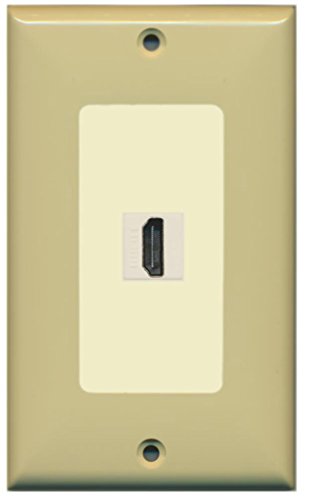 RiteAV HDMI Wall Plate 1 Port - 1 Gang [Ivory/Light-Almond]