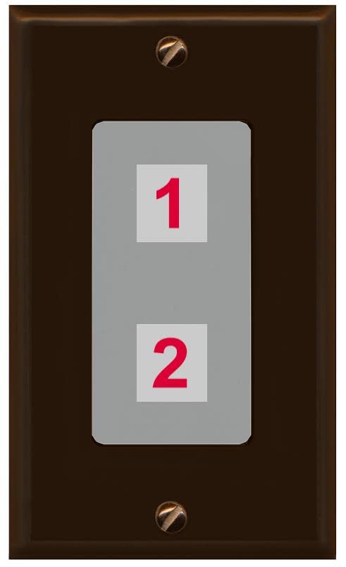 RiteAV Custom Wall Plate 2 Port - 1 Gang [Brown/Gray]