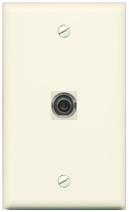RiteAV 3.5mm Wall Plate Flat/Solid [Light-almond]