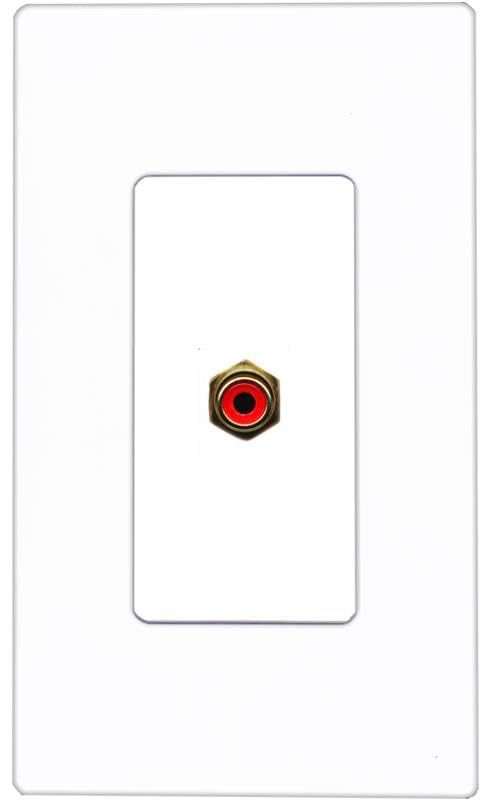 RiteAV RCA-RED Wall Plate Screwless [White]