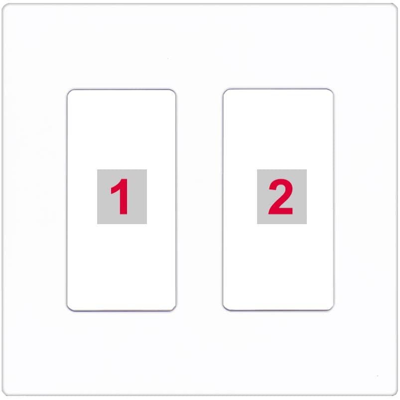 RiteAV Custom Wall Plate 2 Port - 2 Gang [Screwless White]