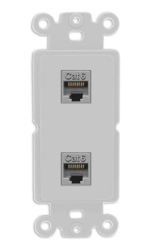 RiteAV 2 Port Cat6 Ethernet Wall Plate - Rocker [Gray/Gray]