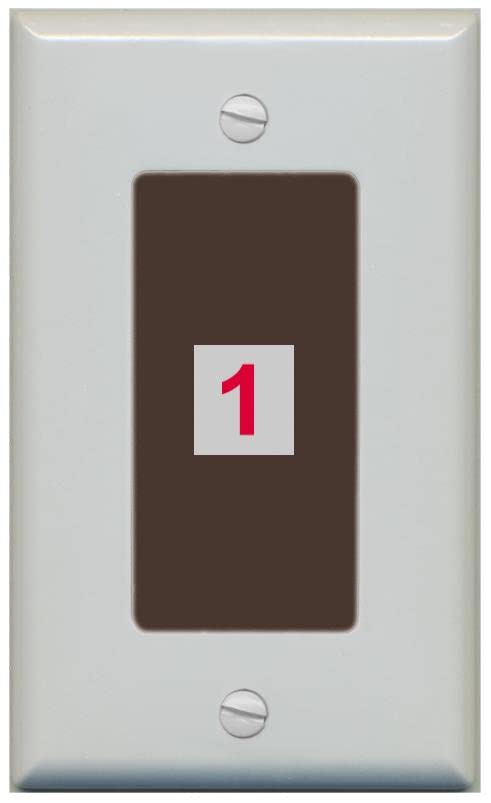 RiteAV Custom Wall Plate 1 Port - 1 Gang [Gray/Brown]