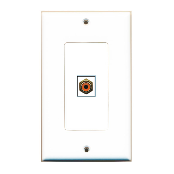 1 Port Custom Keystone Wall Plate DecorZ White