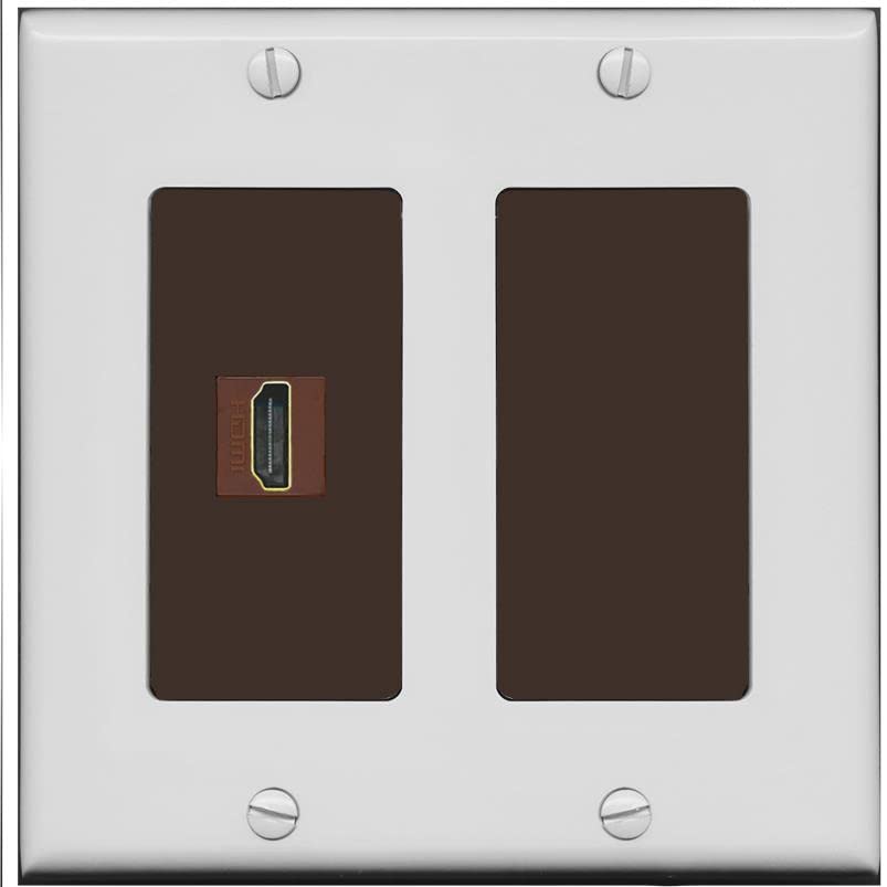 RiteAV HDMI Wall Plate 1 Port - 2 Gang [Gray/Brown]