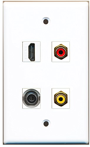 RiteAV - 1 Port HDMI 1 Port RCA Red 1 Port RCA Yellow 1 Port 3.5mm Wall Plate
