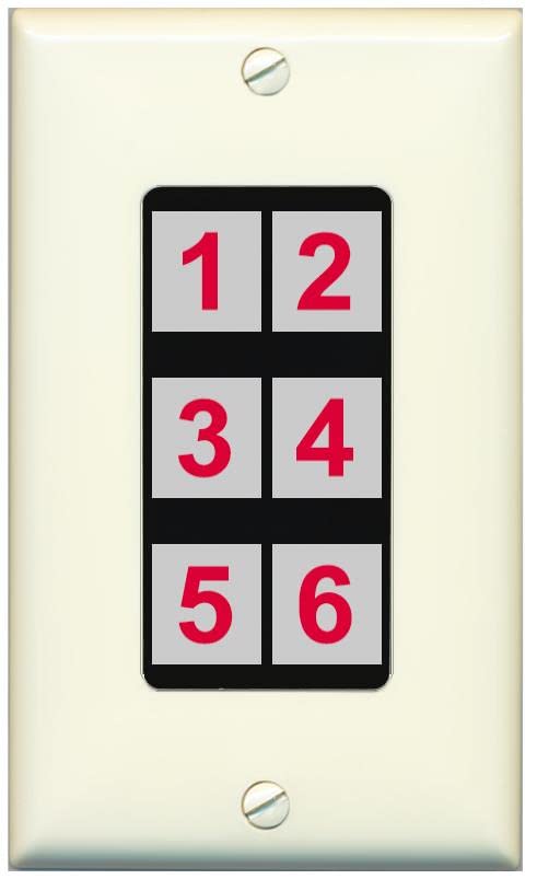 RiteAV 6 Port Custom Wall Plate - 1 Gang [Light-Almond/Black]