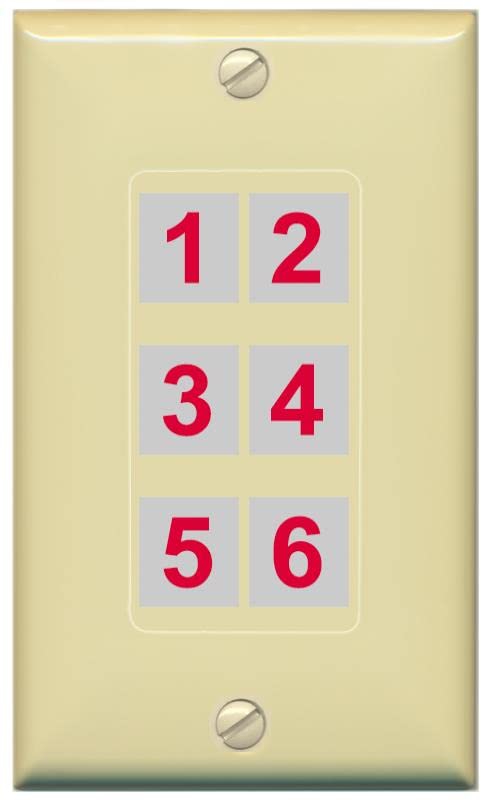 RiteAV 6 Port Custom Wall Plate - 1 Gang [Ivory/Ivory]