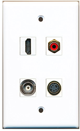RiteAV - 1 Port HDMI 1 Port RCA Red 1 Port S-Video 1 Port BNC Wall Plate