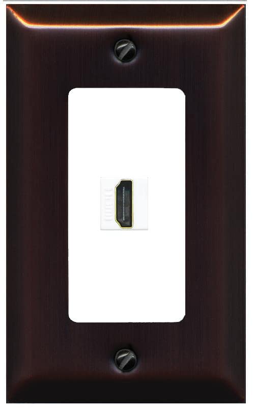 RiteAV HDMI Wall Plate 1 Port - 1 Gang [Bronze/White]