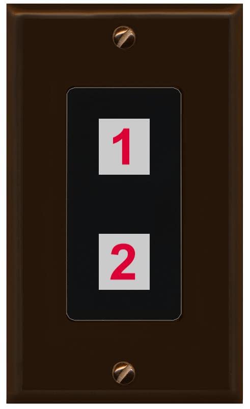 RiteAV Custom Wall Plate 2 Port - 1 Gang [Brown/Black]