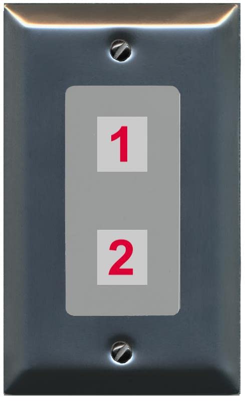 RiteAV Custom Wall Plate 2 Port - 1 Gang [Stainless/Gray]