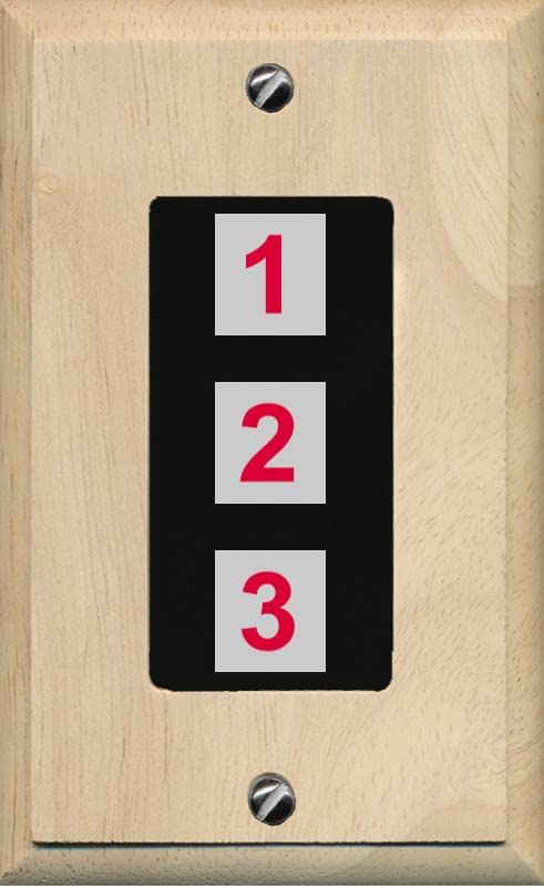 RiteAV Custom Wall Plate 3 Port - 1 Gang [Wood/Black]