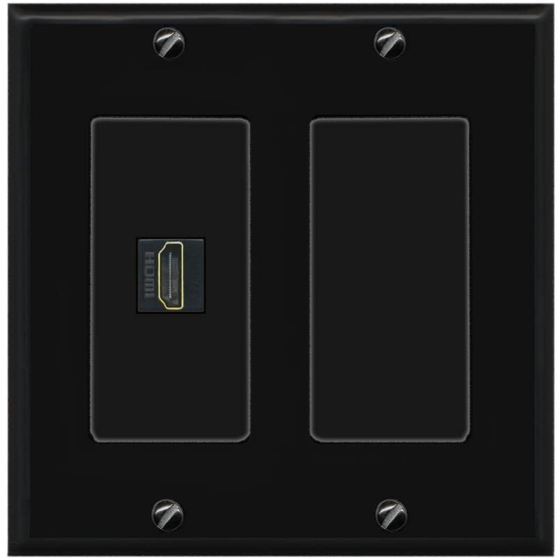 RiteAV HDMI Wall Plate 1 Port - 2 Gang [Black/Black]