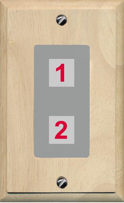 RiteAV Custom Wall Plate 2 Port - 1 Gang [Wood/Gray]