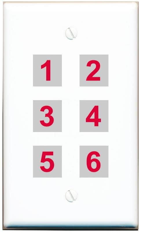 RiteAV 6 Port Custom Wall Plate - Flat [White/White]