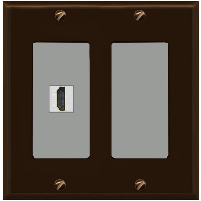 RiteAV HDMI Wall Plate 1 Port - 2 Gang [Brown/Gray]