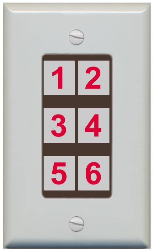 RiteAV 6 Port Custom Wall Plate - 1 Gang [Gray/Brown]