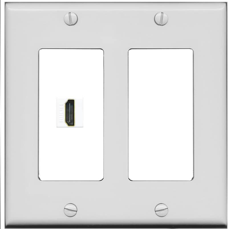 RiteAV HDMI Wall Plate 1 Port - 2 Gang [Gray/White]